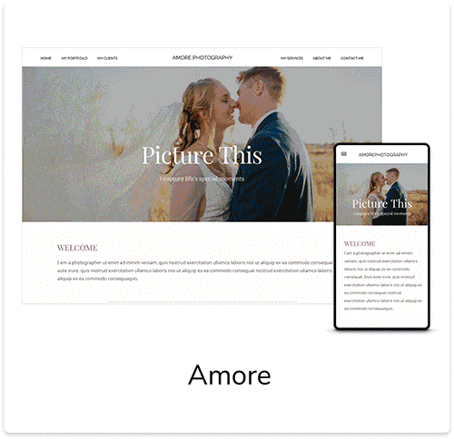 photography shoot type website builders