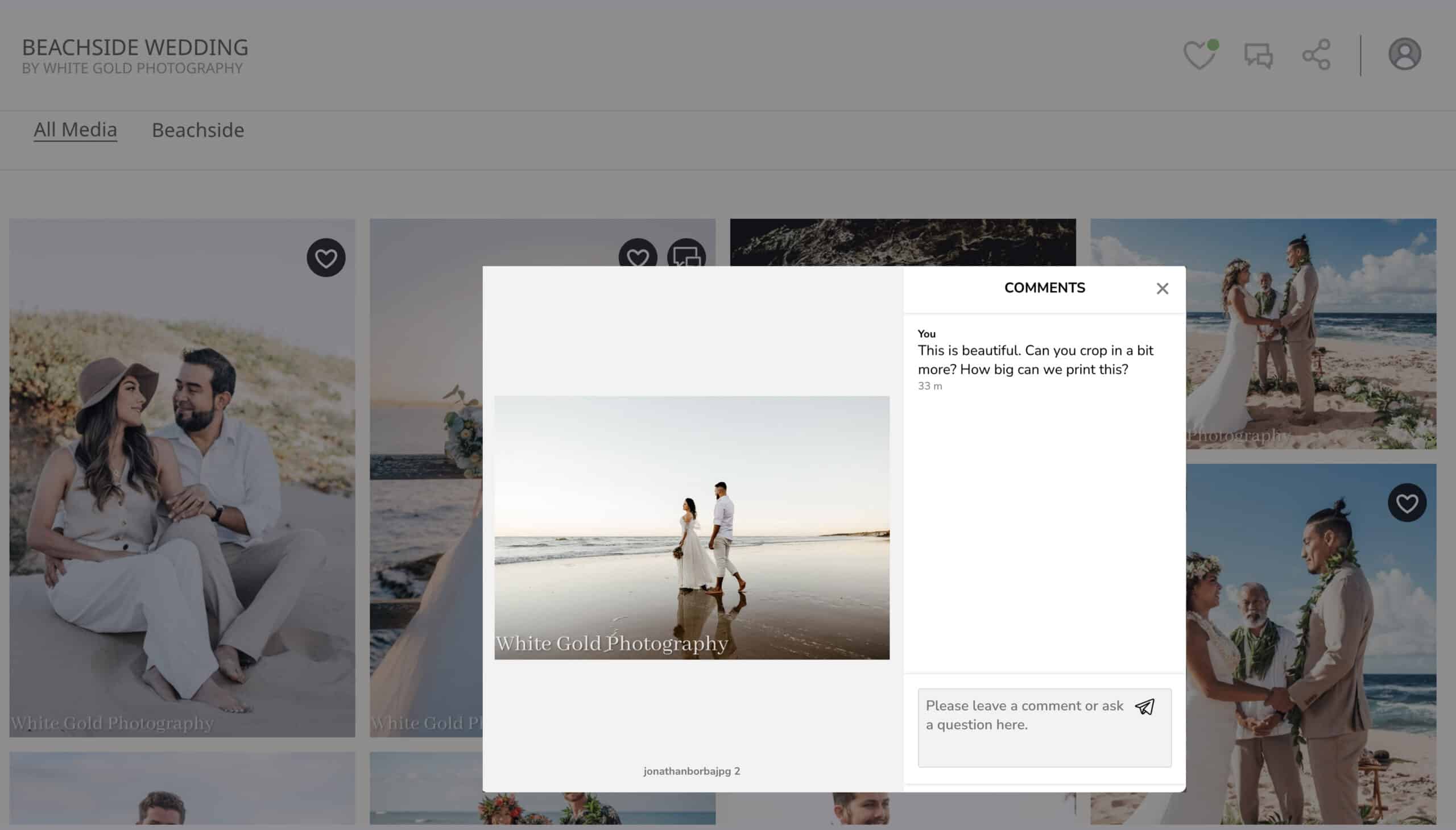 client gallery for photographer