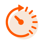 orange icon of timer