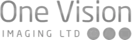 Grayscale logo: "OneVision Imaging Ltd" with circular design elements.